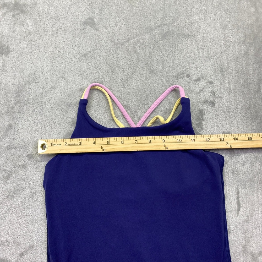 Athleta Girl Blue Crossback Tank Top Athletic Athleticwear Sz L/12 Athleisure - Picture 3 of 6